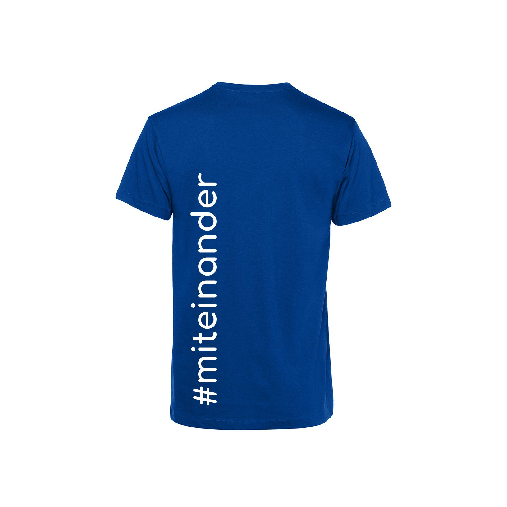 T-Shirt blau hinten