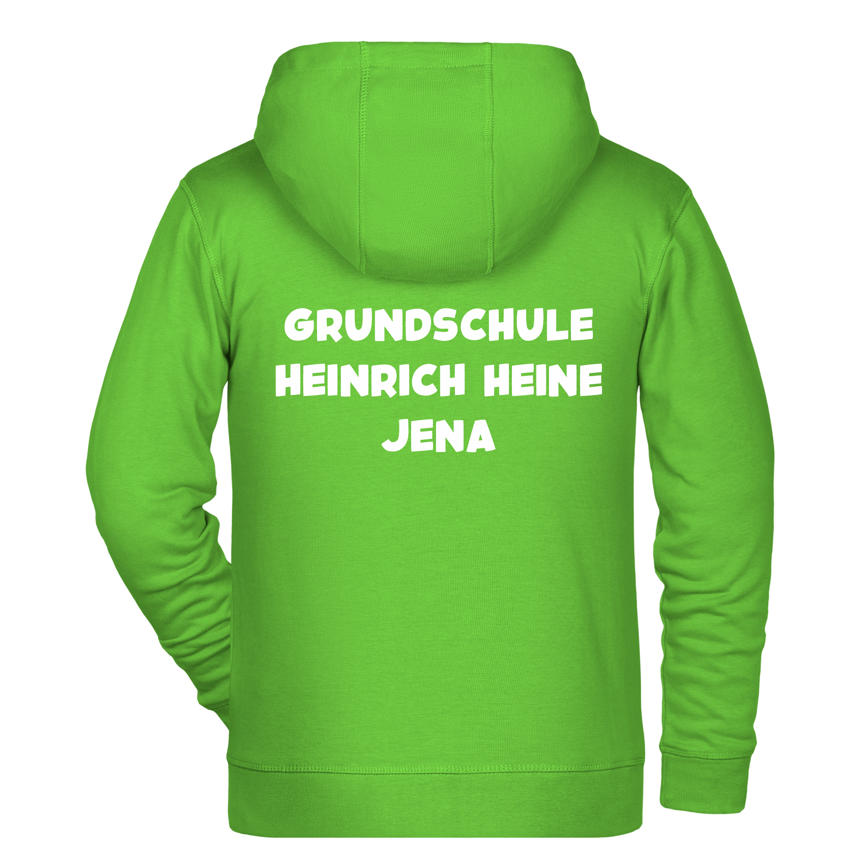 Hooded Sweatjacke lime green back GSHH-02.826K