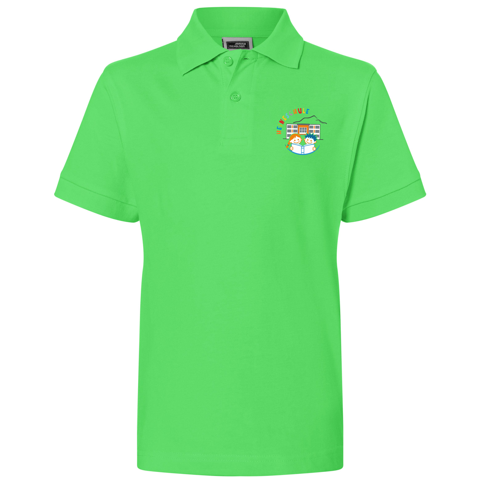 Poloshirt lime green front GSHH-02.070K