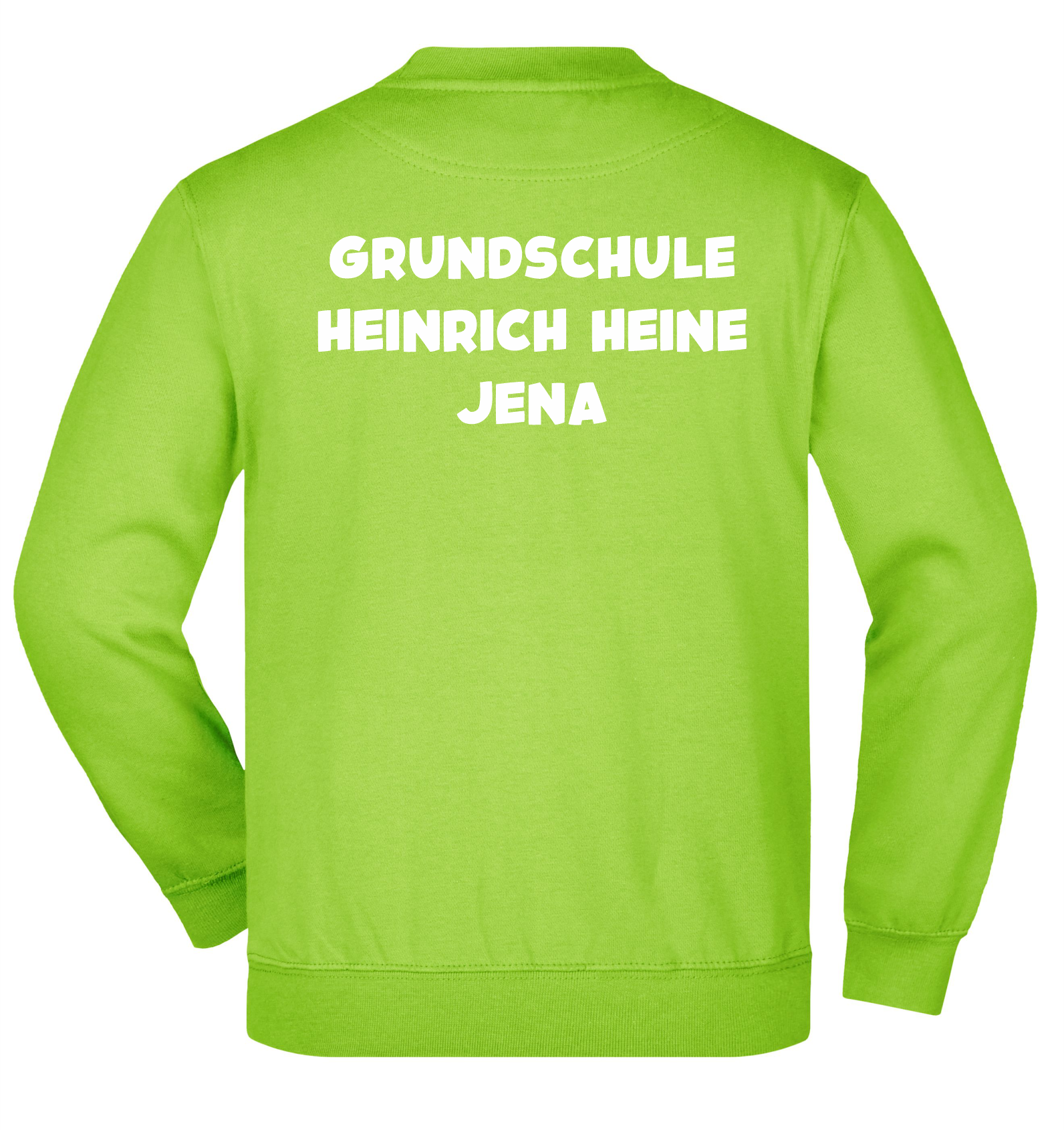 Sweatshirt lime green back GSHH-02.040K